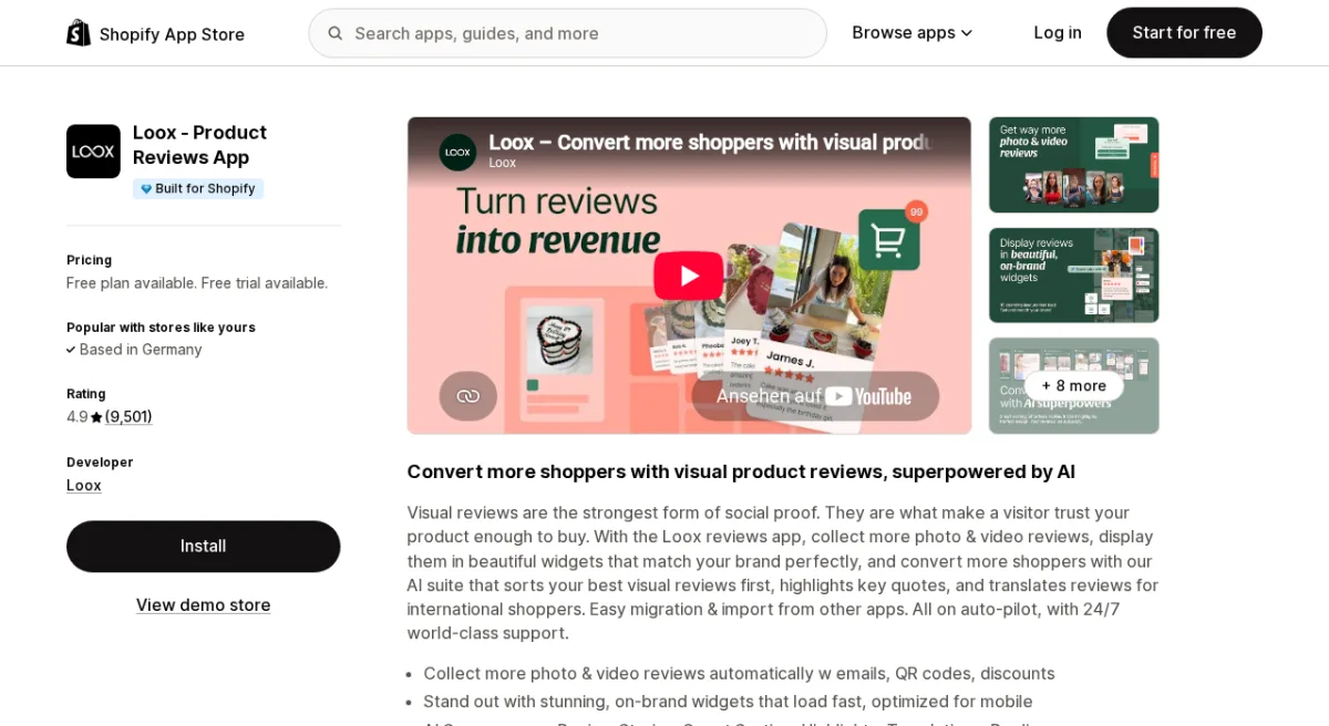 Loox Product Reviews on the Shopify App Store