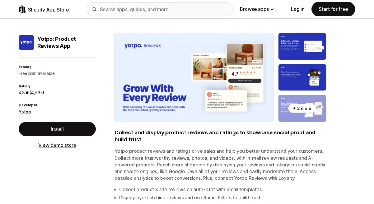 Yotpo Reviews on the Shopify App Store