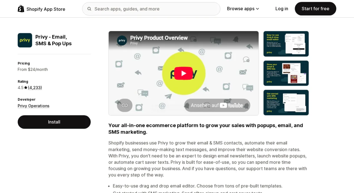 Privy on the Shopify App Store
