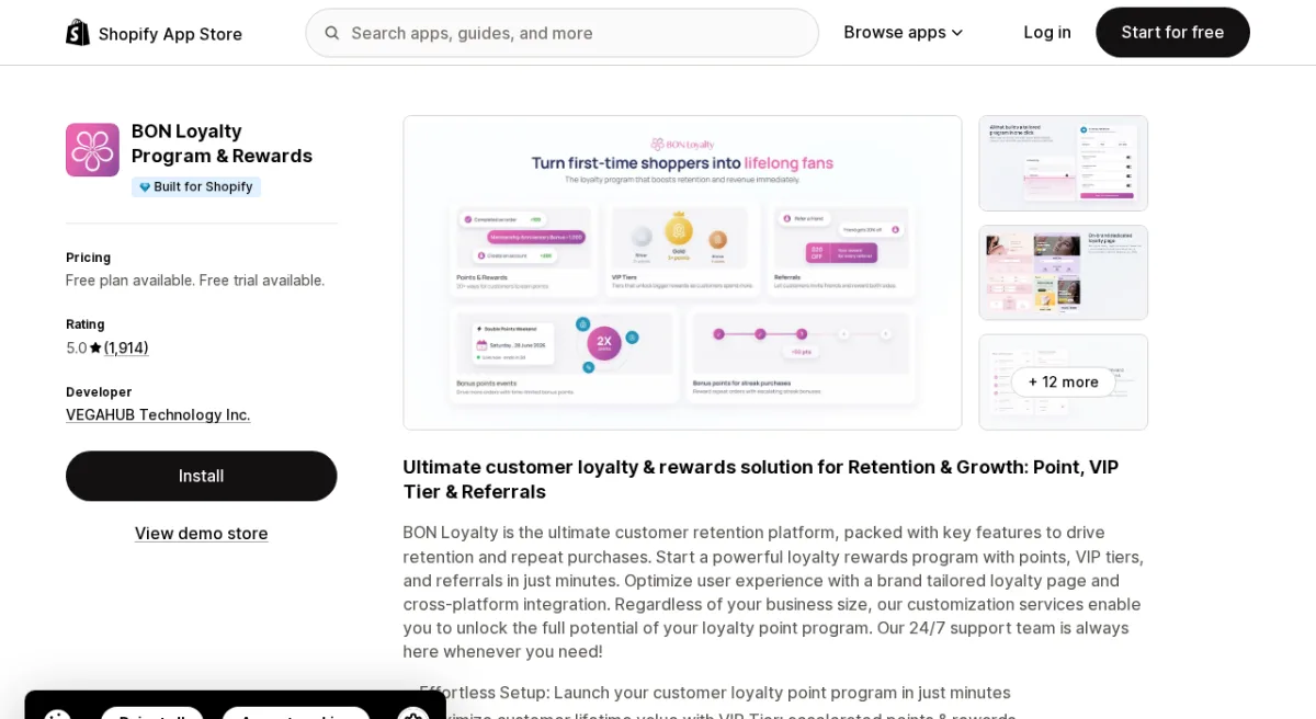 BON Loyalty Program and Rewards on the Shopify App Store