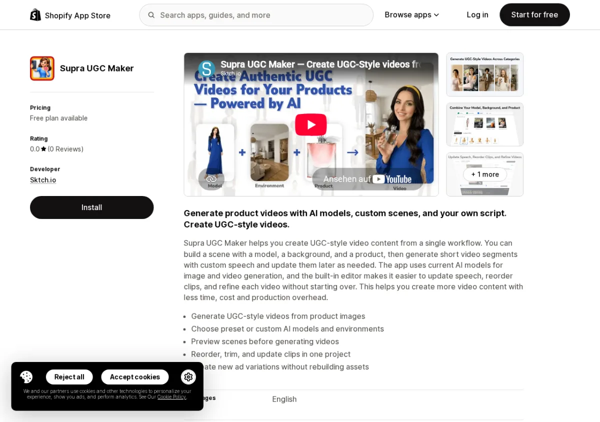 Supra UGC Maker on the Shopify App Store