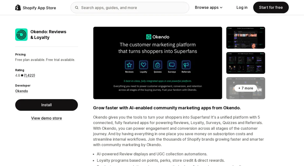 Okendo Reviews on the Shopify App Store
