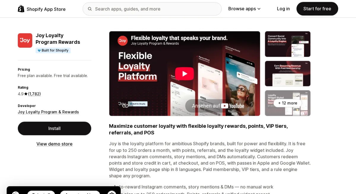 Joy Loyalty Program Rewards on the Shopify App Store