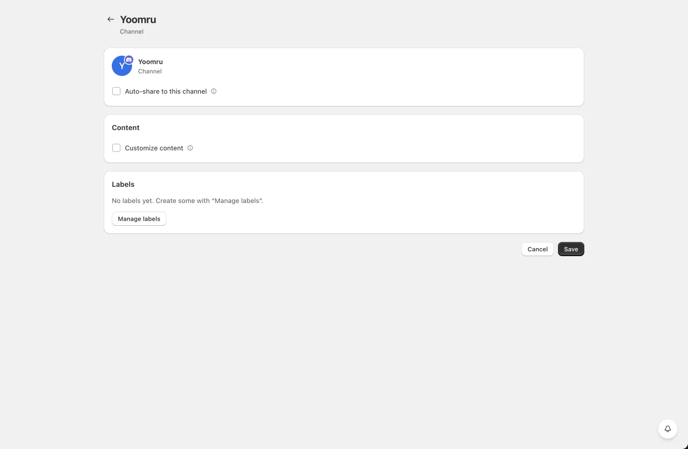 Discord channel settings