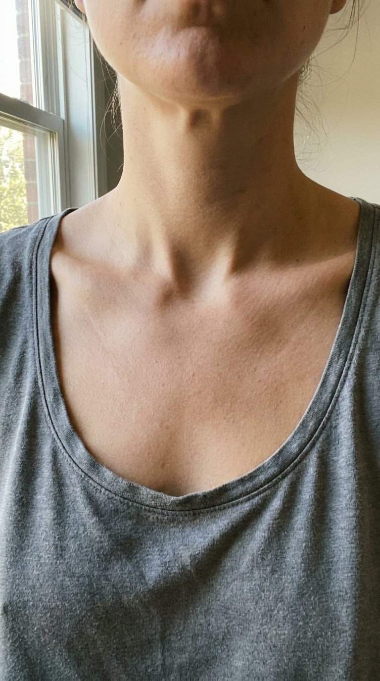 Neckline close-up UGC scene